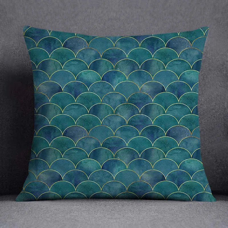 Nordic Leaf Pattern Pillowcase