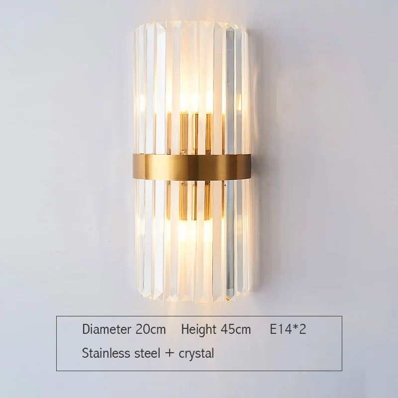 Gold Crystal LED Sconce WG610 Large Design