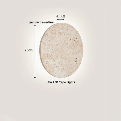 DecorBites™ LED Wall Lamp Sconce Yellow Travertine Square Stair Light Waterproof Fixture