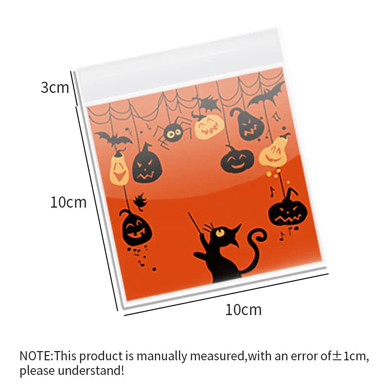 DecorBites™ Halloween Biscuits Packaging Bags 100PCS - Kitchen Pastry Decoration Essentials