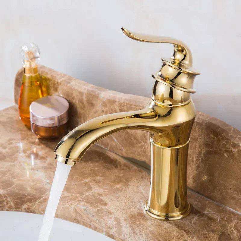 Gold Modern Basin Faucet