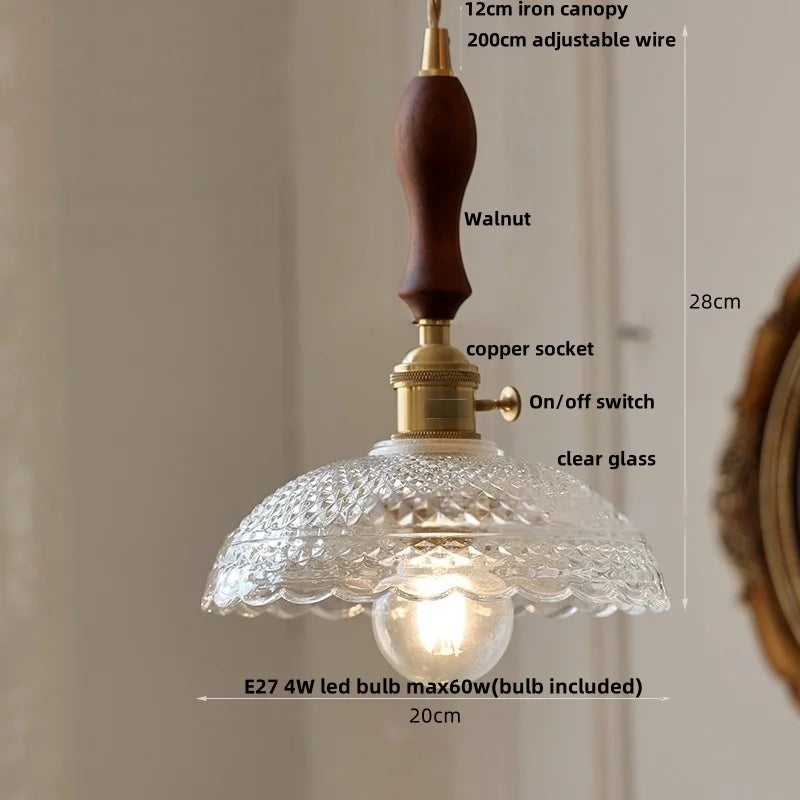 DecorBites™ Cube Amber Glass LED Pendant Lamp | Modern Hanging Light Fixtures