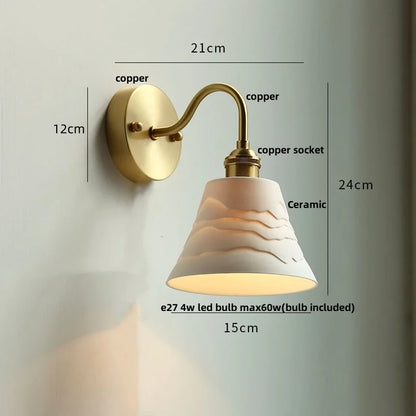 DecorBites™ Clear Glass LED Wall Sconce Pull Chain Switch Modern Stair Light