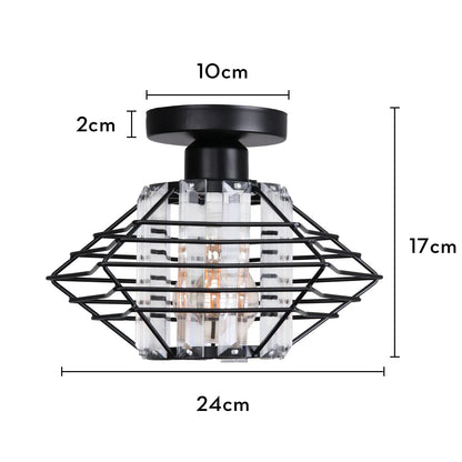 DecorBites™ Glass Crystal LED Ceiling Chandelier for Home Decor