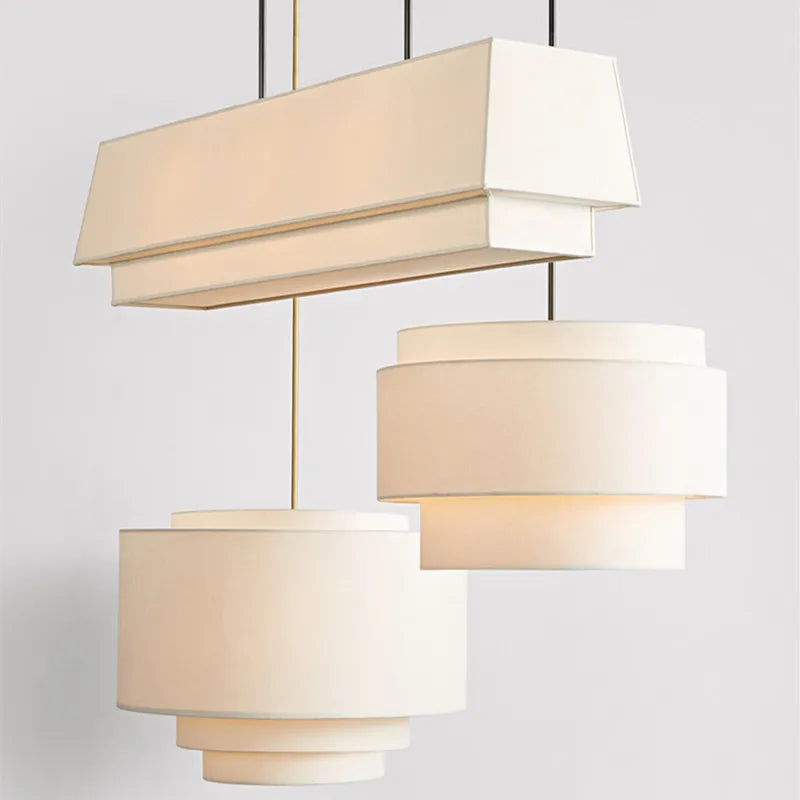 Fabric Tiered Pendant Lamp