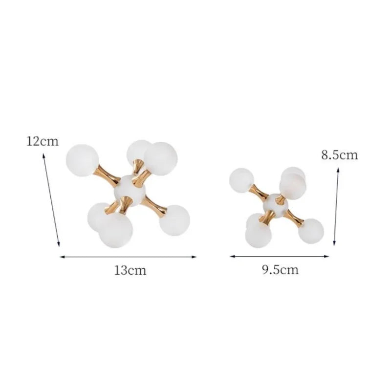 DecorBites™ Crystal Ball Molecule Geometric Metal Ornament Home Decor