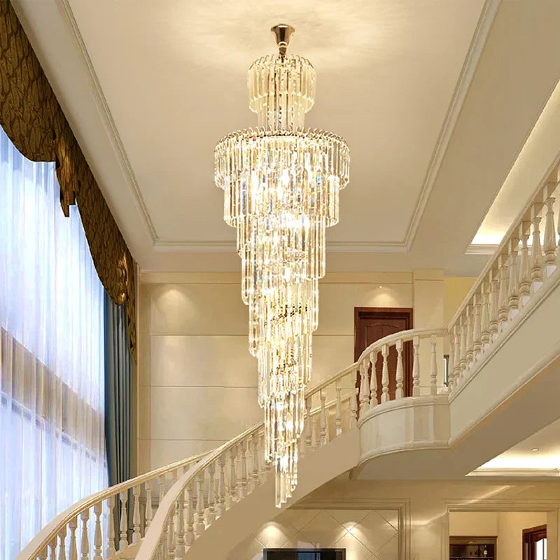 Gold Duplex LED Chandelier