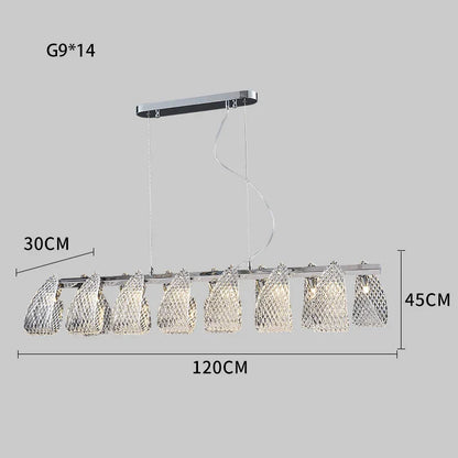 DecorBites™ Glass Pinecone LED Chandelier: Modern Art Deco Pendant Lighting