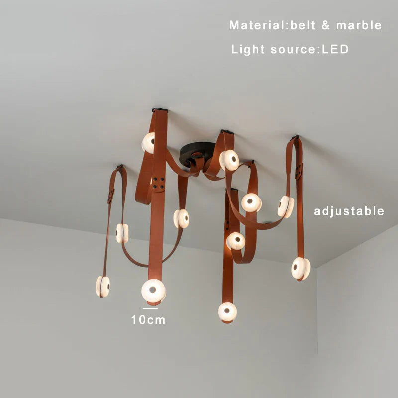 Leather Marble Dimmable Pendant