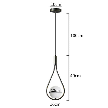 DecorBites™ Glass Ball Pendant Lamps for Home Kitchen Bar Decor & Wall Sconce