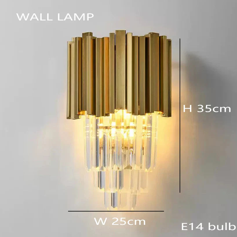 Gold Crystal Ceiling Chandelier 2-Layer Dia150cm