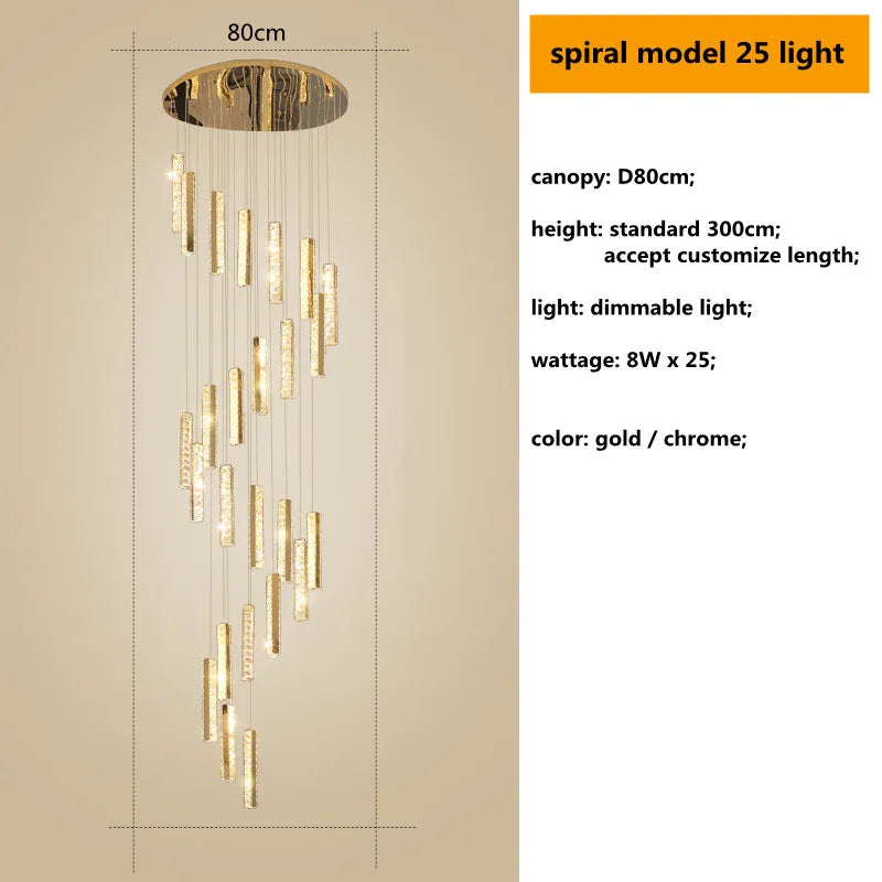 Gold Chrome Crystal Pendant