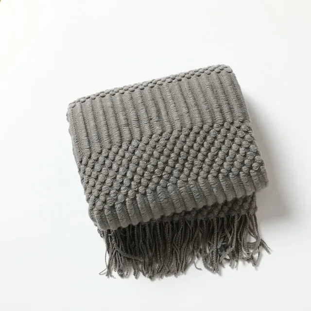 Pineapple Knit Throw Blanket