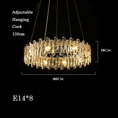 DecorBites™ Crystal Dimmable Pendant Light Luminaire for Living Room Bedroom
