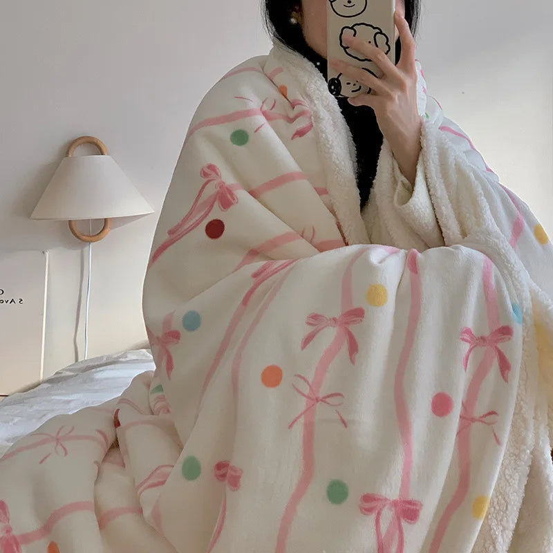 Cartoon Plush Sofa Blanket