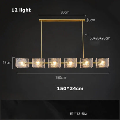 DecorBites™ Crystal Chandelier: Modern Luxury Pendant Light for Living Room, Restaurant, and Bar