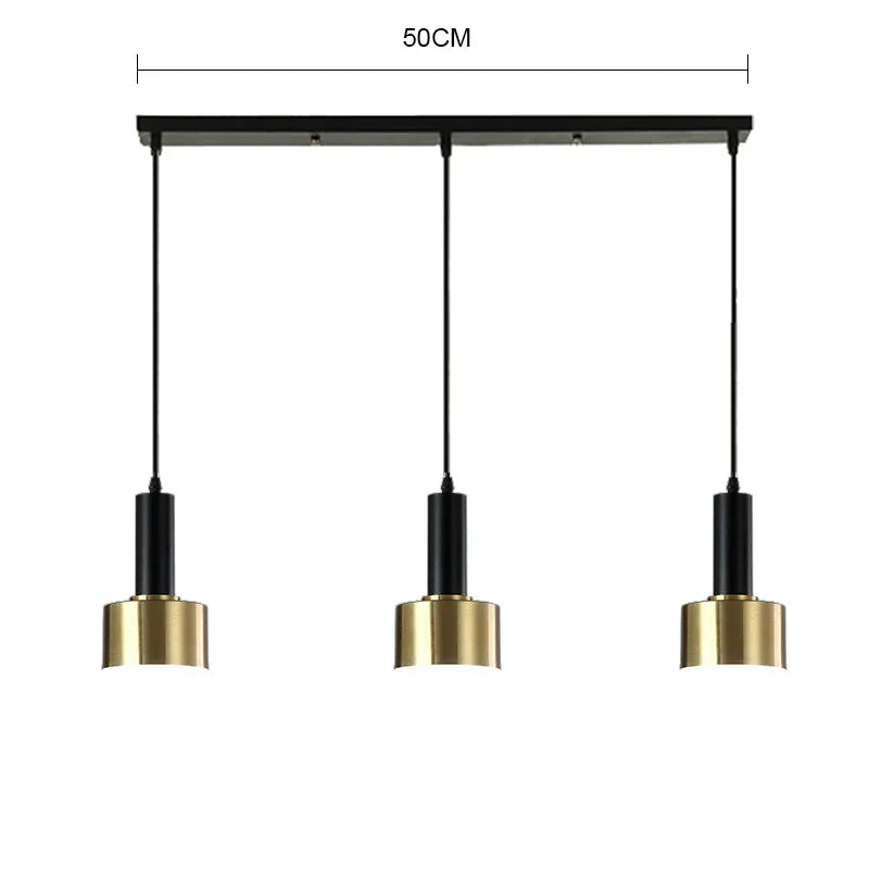 DecorBites™ Gold E27 LED Pendant Light Nordic Chandelier for Indoor Living Room & Bedroom