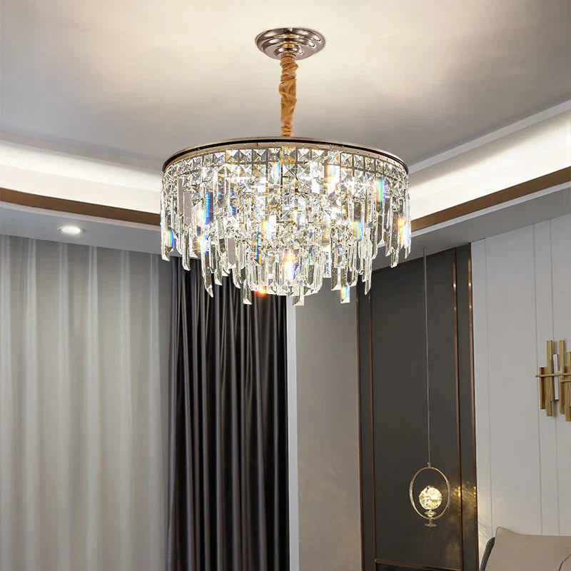 DecorBites™ Crystal LED Chandelier for Living Room, Dining & Bedroom - High-end Luxury Lighting