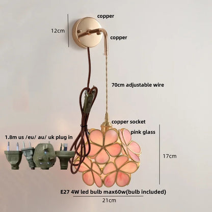 DecorBites™ LED Wall Lights Clear Glass Adjustable Bedside Lamp Nordic Modern Style