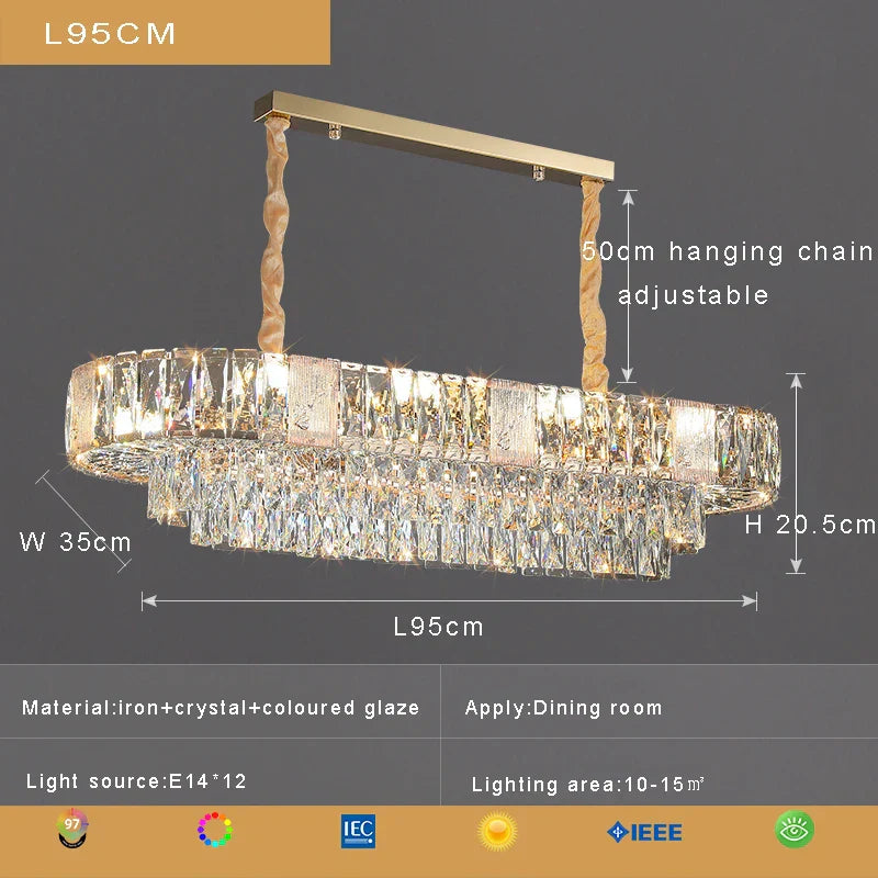 DecorBites™ Crystal Ceiling Chandelier for Home Decoration in Living Room & Bedroom