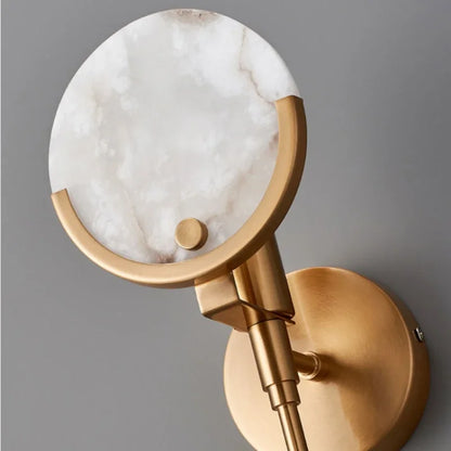 DecorBites™ Gold Marble Copper Wall Lamp Modern Minimalist Bedside LED Light