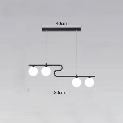 DecorBites™ Glass Ball LED Chandeliers for Home Dining Kitchen Office Decor Lighting