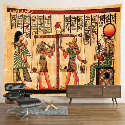 DecorBites™ Egyptian Mandala Tapestry Wall Hanging for Bohemian Hippie Room Decor