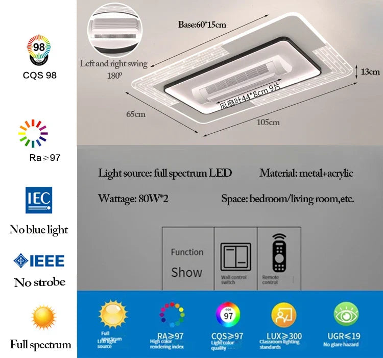 Remote Bladeless Ceiling Fan