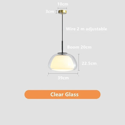 DecorBites™ Glass Jelly Pendant Lamp - Minimalist Luxury Design for Home Living Room