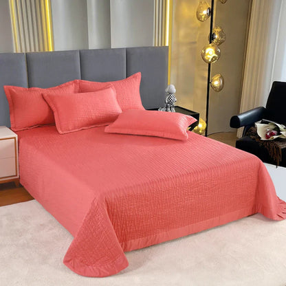 DecorBites™ Egyptian Cotton Quilt Set: Luxury European Style Bedding Set