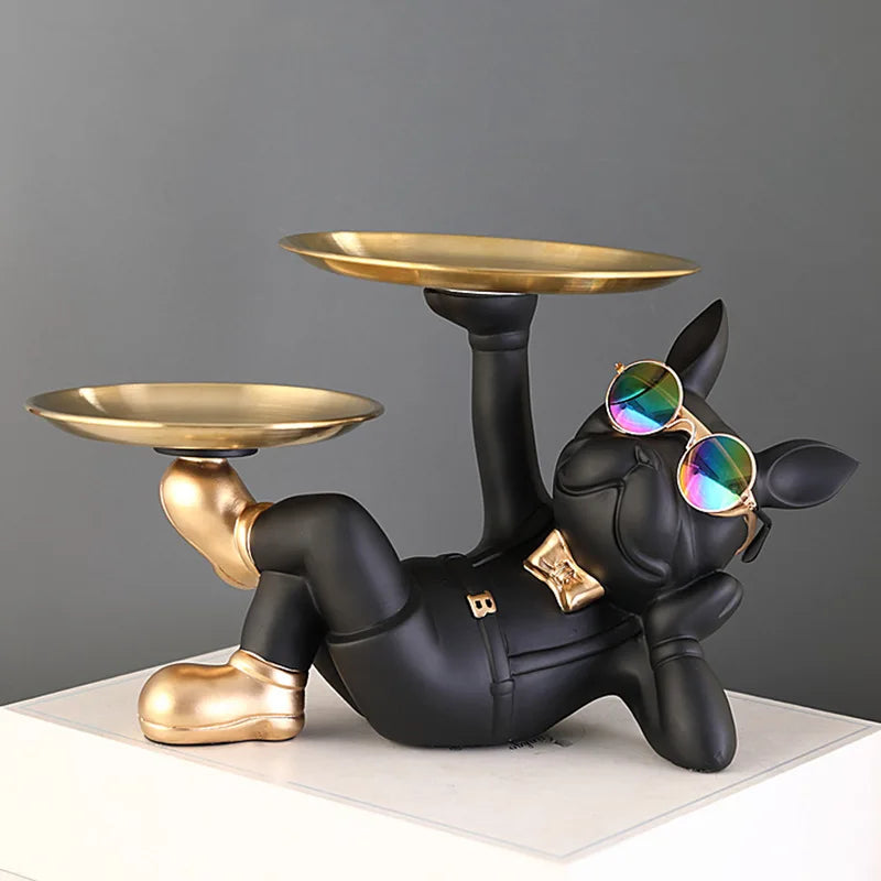DecorBites™ Bulldog Animal Figurine: Cool Dog Statue for Stylish Home Decor