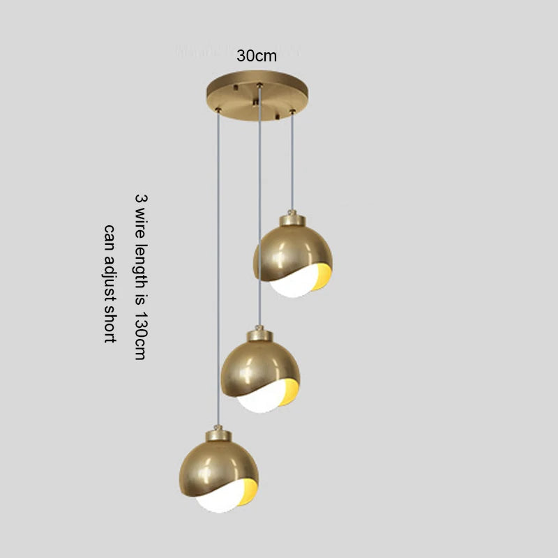 DecorBites™ Pendant Lamp Glass Ball LED Chandelier