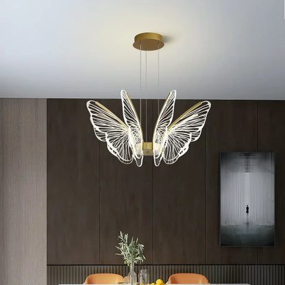 DecorBites™ LED Butterfly Ceiling Chandelier - Luxury Pendant Light for Bedroom, Living & Dining Room