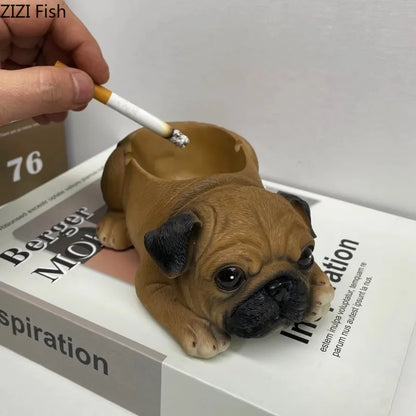 DecorBites™ Kittens & Puppies Resin Ash Tray - Smoking Accessories for Office Table