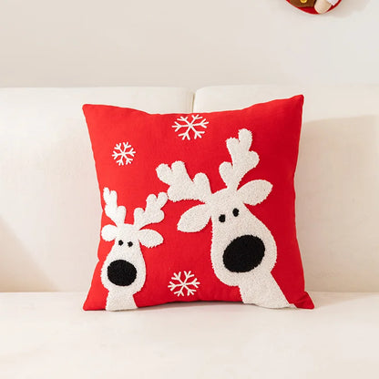 DecorBites™ Embroidered Christmas Pillow Cases for Festive Decor