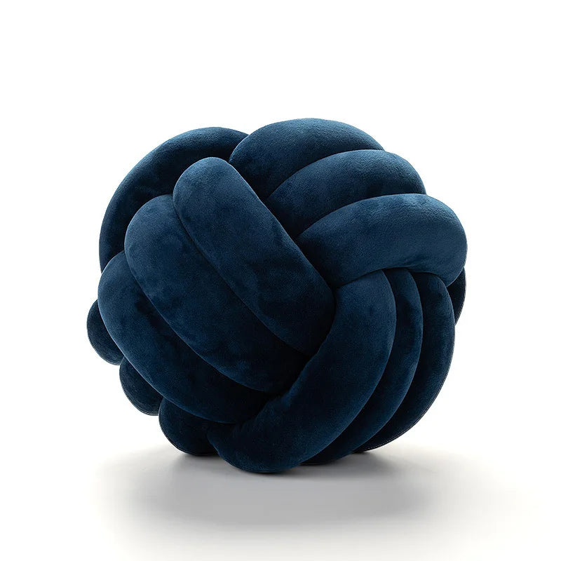 DecorBites™ Knot Ball Short Plush Throw Pillow for Home Décor and Comfort