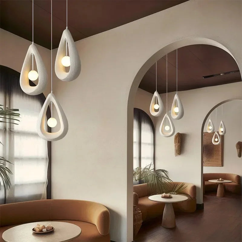 Chrome Nordic Pendant Light Gray Shade Dining