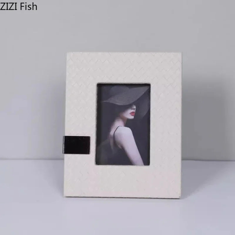 Leather Modern Photo Frame Set-A Desk Style