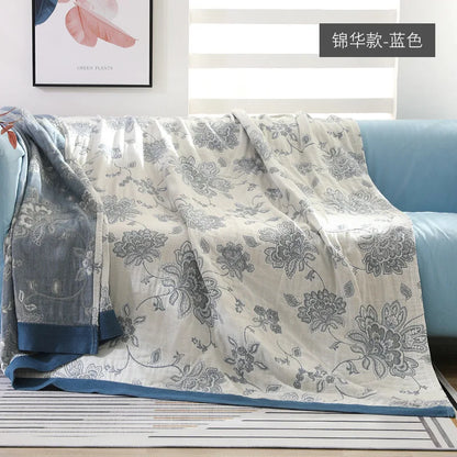 DecorBites™ Cotton Gauze Summer Quilt - Lightweight Air-Conditioning Blanket for Girls