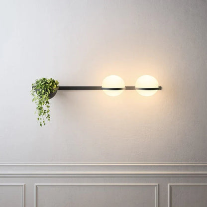 DecorBites™ Art Deco White Acrylic Ball Wall Lights with 3-Mode Dimming