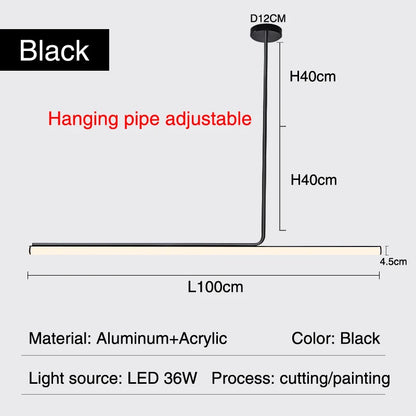 Led Chandelier Dimmable Long Tube