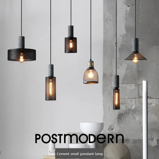 DecorBites™ Concrete Pendant Light Iron Shade