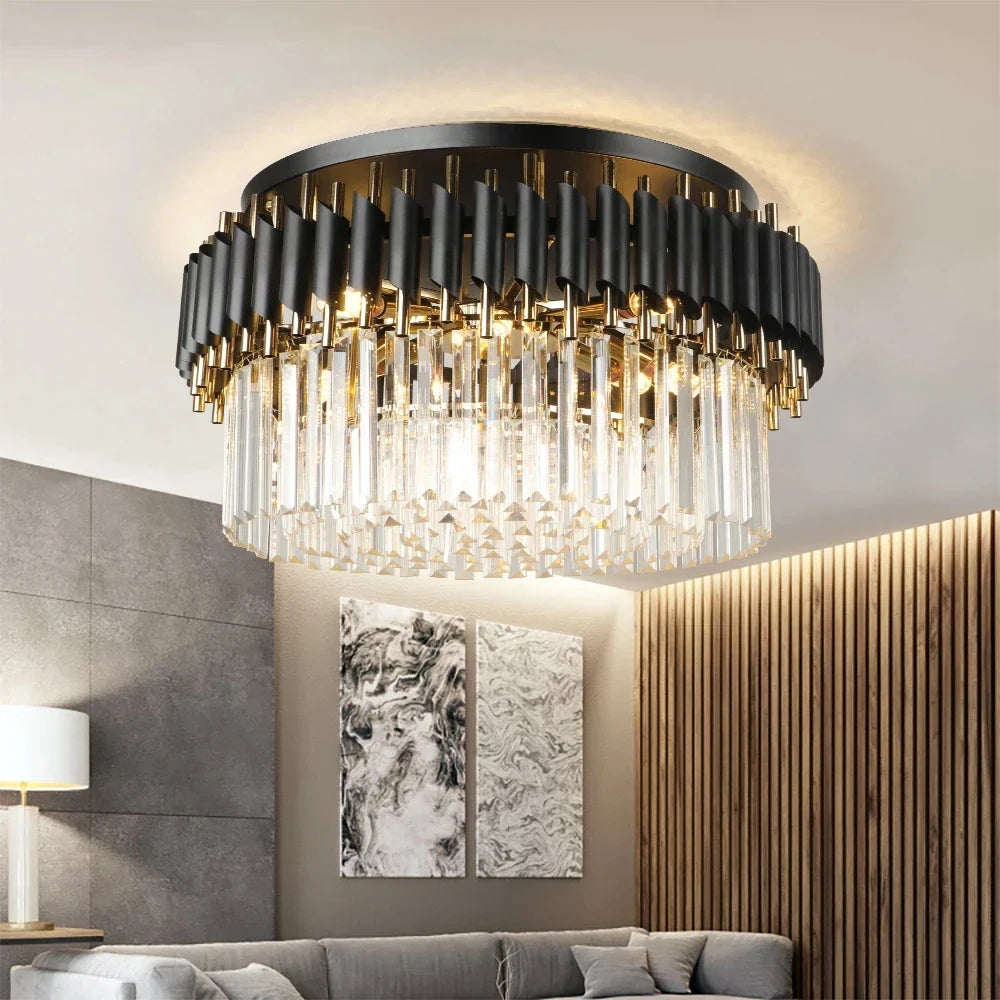 Crystal Round Ceiling Chandelier