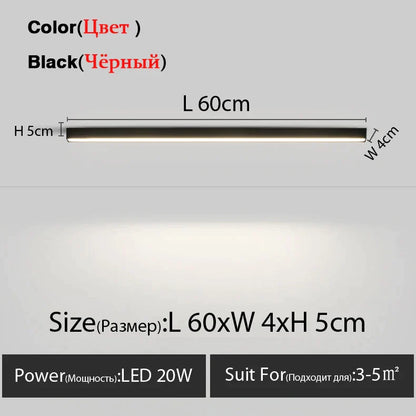 DecorBites™ LED Linear Ceiling Lamp for Living Room, Dining Room, Bedroom - Minimalist Design