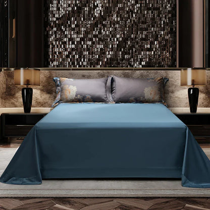 DecorBites™ Jacquard Egyptian Cotton Bedding Set: Duvet Cover, Pillowcases, and Fitted or Bed Sheet