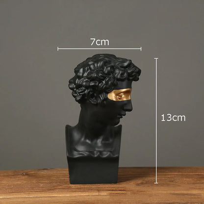 DecorBites™ Gold David Statue Resin Sculpture Artwork Ornament for Living Room