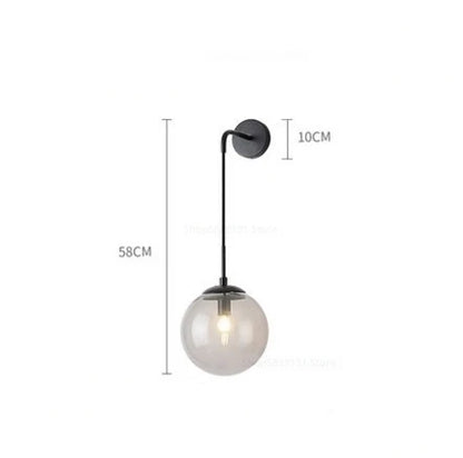 DecorBites™ Glass Ball Wall Lamps for Bedroom, Staircase, Corridor - Modern Nordic Design