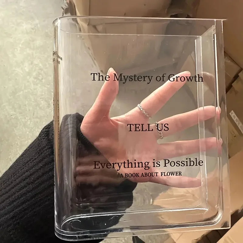 Acrylic Book Vase Home Decor