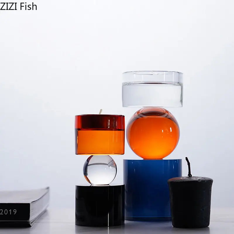 DecorBites™ Crystal Candle Holders: Creative Home Aroma Container & Desk Decoration