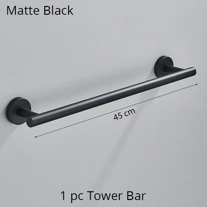 DecorBites™ Bathroom Hardware Set Shelf Paper Holder Hook Towel Rack Ring Bath Accessories